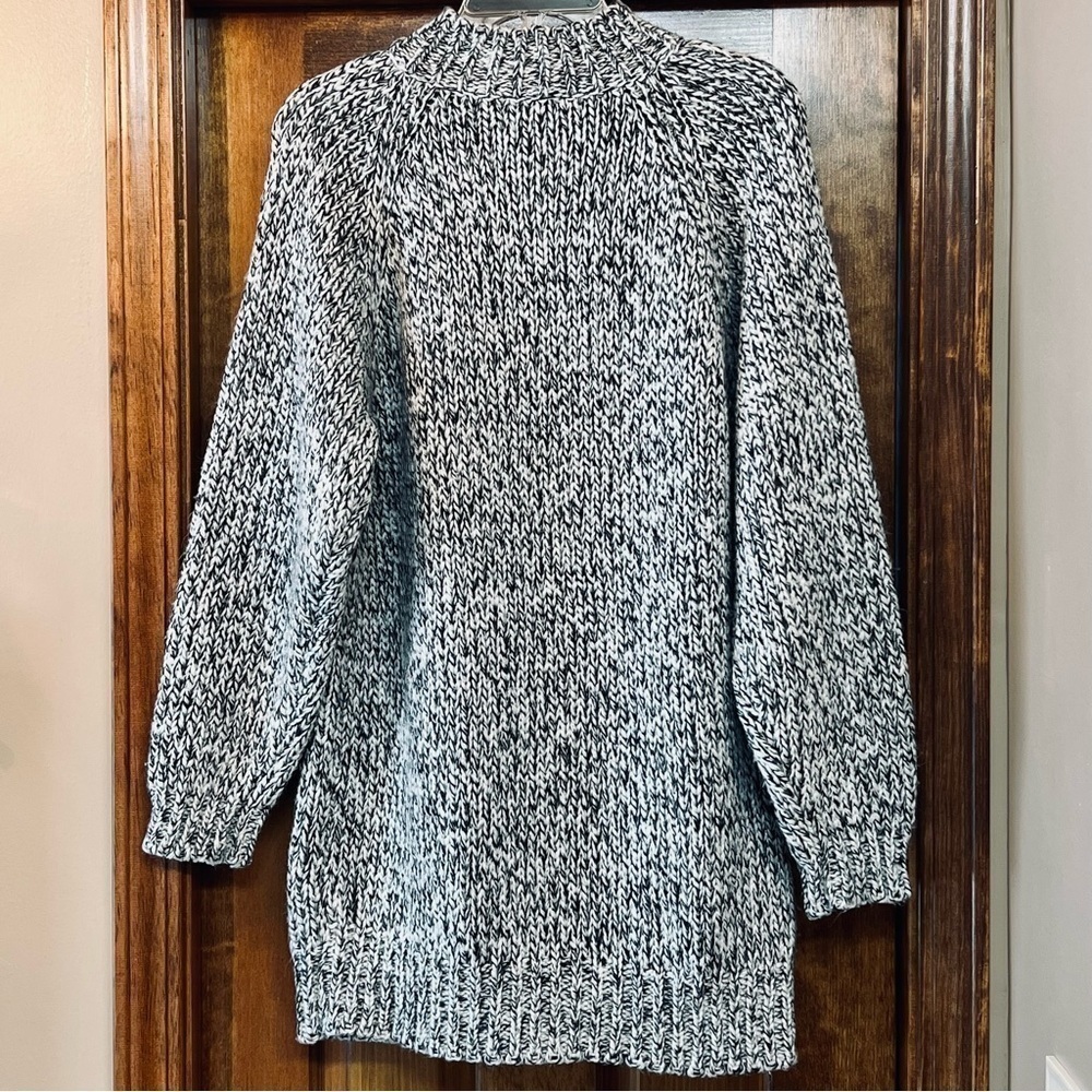 Chunky Sweater Tunic Marled Yarn Sz L Notched Neck EUC Pronto Moda SALE 1/2 OFF - Picture 2 of 12